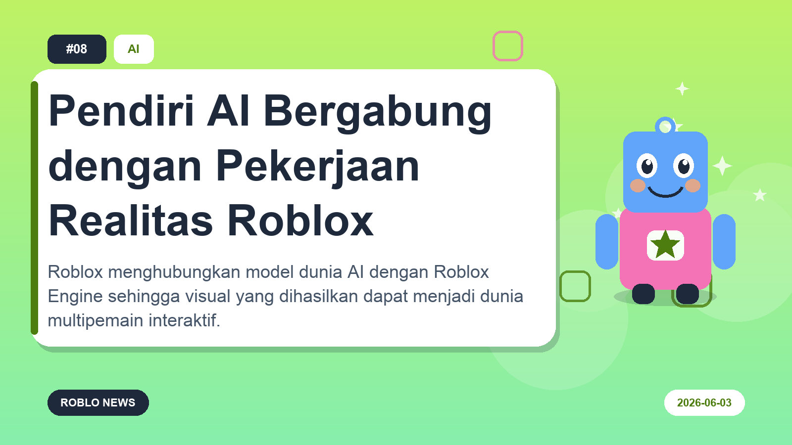 Pendiri AI Bergabung dengan Pekerjaan Realitas Roblox