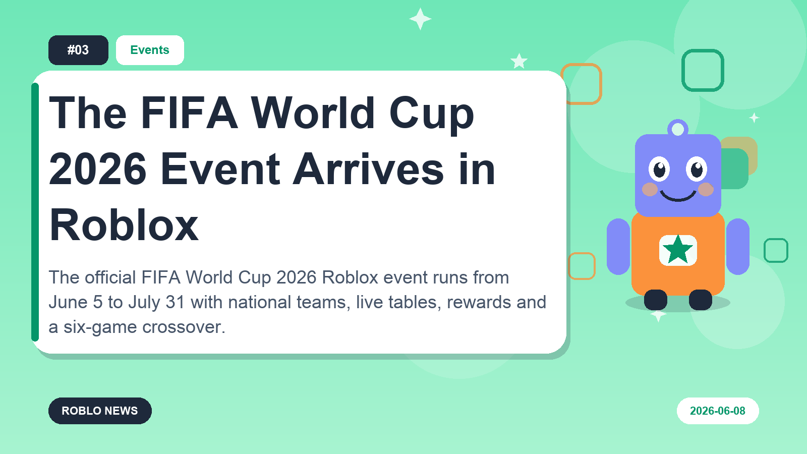 The FIFA World Cup 2026 Event Arrives in Roblox