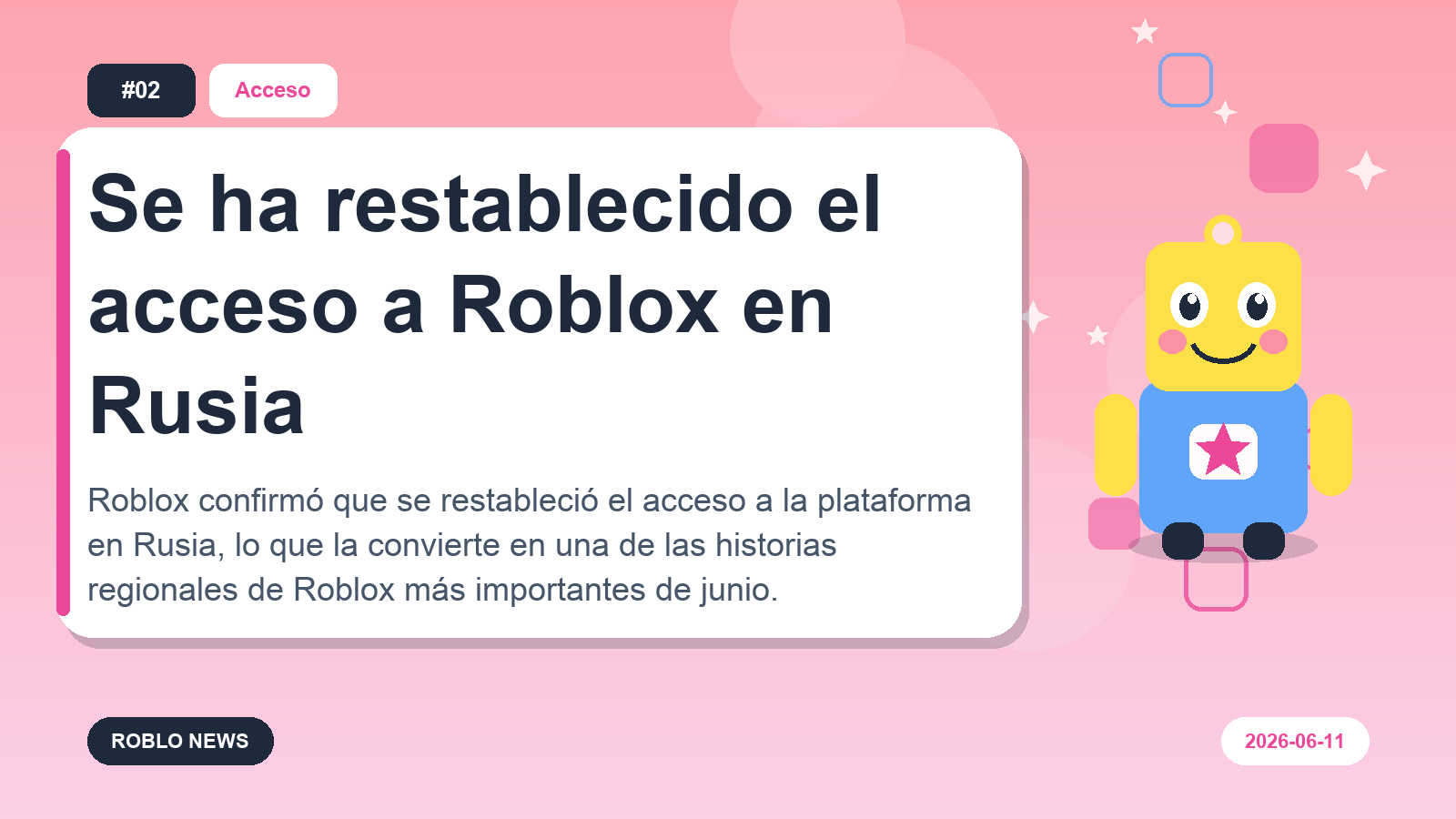 Se ha restablecido el acceso a Roblox en Rusia